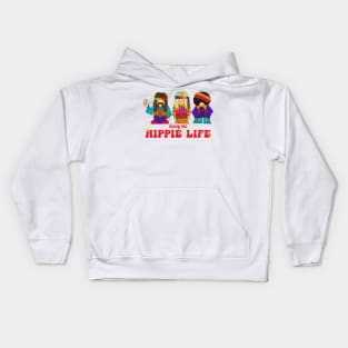 Living the Hippie Life Characters Kids Hoodie